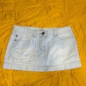 Cotton On Denim Mini Skirt in Light Blue